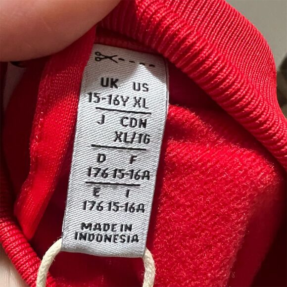 Adidas Kids' Adicolor SST Track Top Jacket Red/White XL Unisex - Picture 7 of 8